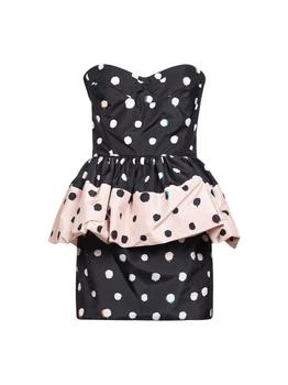 Fendi | FENDI | Black printed taffeta bustier minidress | Women | 42