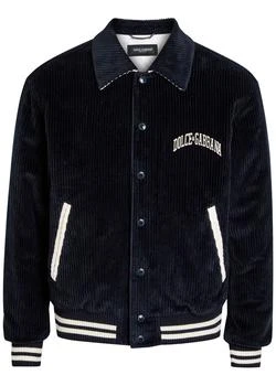 Dolce & Gabbana | Logo-embroidered corduroy varsity jacket
