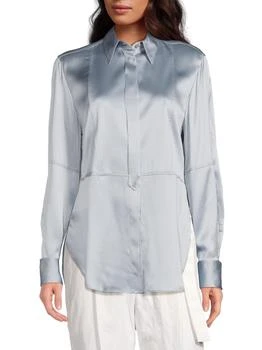 Brunello Cucinelli | Stretch Silk Button-Front Shirt