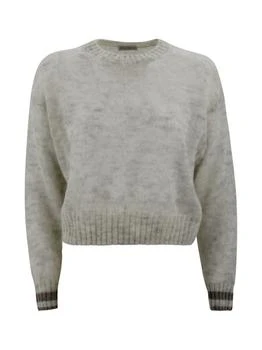 Brunello Cucinelli | Brunello Cucinelli Sparkling Striped Cuffs Jumper
