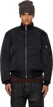 Rick Owens | Black Concordians Tankers Flight Bomber Jacket