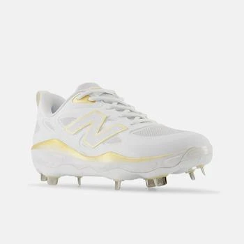 New Balance Women's  Fresh Foam X Velo V4 Metal White Softball Cleats VER1186