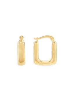 Saks Fifth Avenue | 14K Yellow Gold Square Hoop Earrings