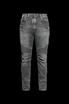 Balmain | Balmain Logo Patch Slim-Fit Biker Jeans