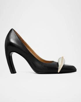 Pierced Leather 90 mm Pumps