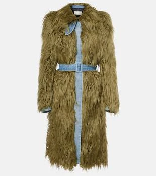 Dries Van Noten | Rangel faux fur-trimmed denim coat