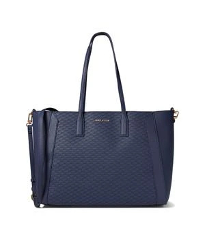 Anne Klein Embossed Logo Work Tote With Laptop Sleeve