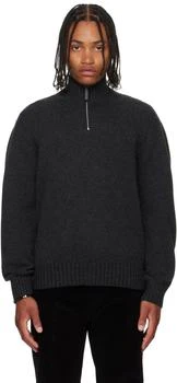 Salvatore Ferragamo | Gray High Neck Cashmere Turtleneck