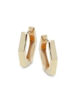 Saks Fifth Avenue | 14K Yellow Gold Geometric Huggie Earrings