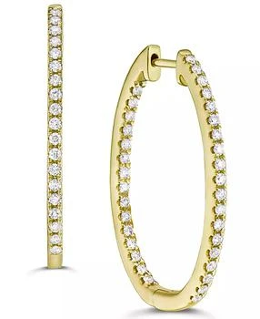Macy
s | Diamond In 
Out Medium Hoop Earrings (5/8 ct. t.w.)
