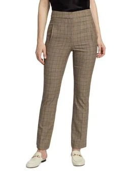 VERONICA BEARD Arte Slim Plaid Pants