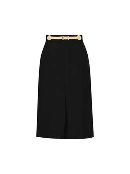 Valentino | Valentino Belted Front Slit Skirt
