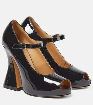 MAISON MARGIELA | Patent leather peep-toe Mary Jane pumps
