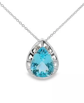 Macy's | Sky Blue Topaz Pendant Necklace (8.3 ct. t.w.) in Sterling Silver