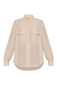 Chloé | Chloé Gathered Long-Sleeve Blouse