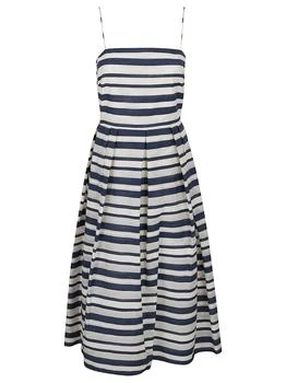 Ralph Lauren | Lauren Ralph Lauren Thin Strapped Striped Midi Dress