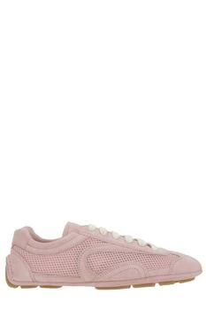 Prada | Prada Mesh-Panelled Lace-Up Sneakers