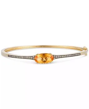 Le Vian | Chocolatier® Cinnamon Citrine (2-3/8 ct. t.w.) 
Chocolate Diamond (1/4 ct. t.w.) Bangle Bracelet in 14k Gold