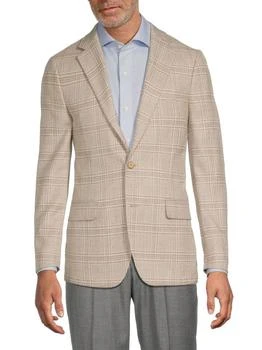 Plaid Slim-Fit Blazer