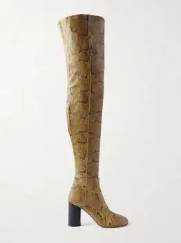 Isabel Marant | Lelta Snake-effect Leather Over-the-knee Boots