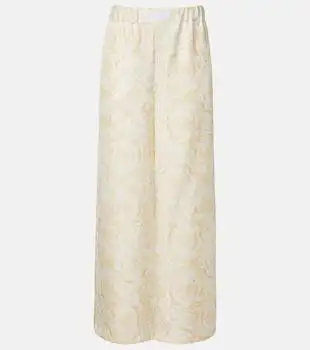 Versace | Underwater Barocco silk palazzo pants