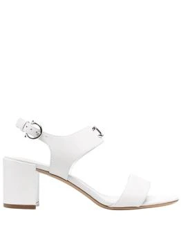 Salvatore Ferragamo | Women's Gancini Logo-Plaque Sandals In White