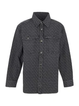 Balmain | Balmain Monogrammed Jacquard Denim Shirt