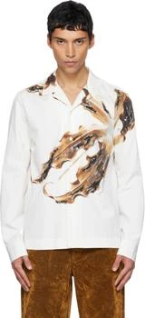 Dries Van Noten | White Embroidered Cotton Shirt