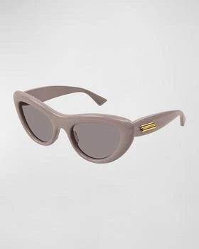 Bottega Veneta | Curvy Acetate Cat-Eye Sunglasses