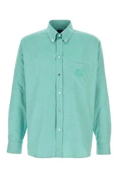 Fendi | Fendi Logo Embroidered Bown-Down Oxford Shirt