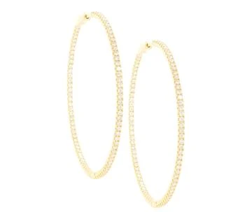 Diana M Jewels - 2.00 Cts Diamond Hoop Earrings