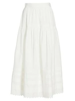 DÔEN Sebastiane Tiered Cotton Maxi Skirt