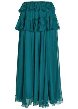 Chloé | Ruffled silk maxi skirt
