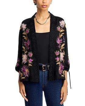 Embroidered Tie Sleeve Kimono