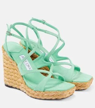 Jimmy Choo | Ayla 110 suede espadrille wedges