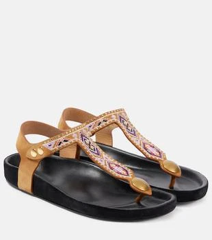 Isabel Marant | Enore embroidered suede sandals