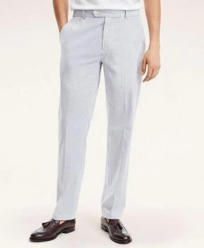 Milano Slim-Fit Cotton Seersucker Stripe Pants