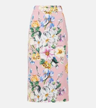 Dolce
Gabbana | Floral silk-blend pencil skirt
