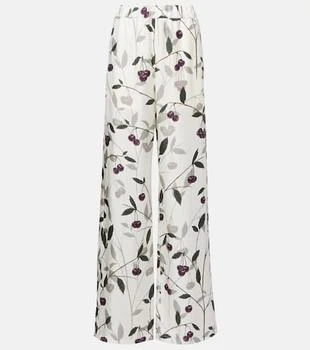 Stella McCartney | Printed silk twill wide-leg pants