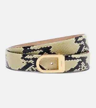 Khaite | Saddle 30mm snake-effect leather belt