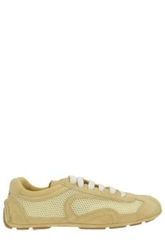 Prada | Prada Mesh-Panelled Lace-Up Sneakers