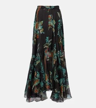 ETRO | Printed silk satin maxi skirt