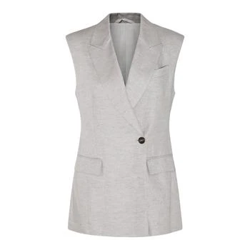 Brunello Cucinelli | Brunello Cucinelli V-Neck Sleeveless Jacket