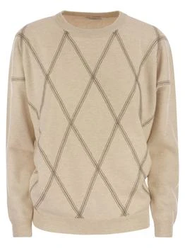 Brunello Cucinelli | Brunello Cucinelli Diamond Pattern Knitted Jumper
