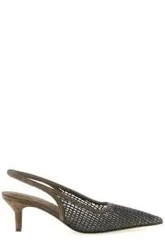 Brunello Cucinelli | Brunello Cucinelli Precious Net Embroidery City Pumps