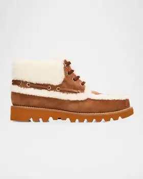 Valentino | Palm Avenue Desert Goat Shearling Booties