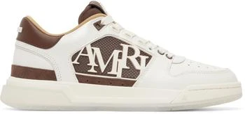 AMIRI | White & Brown Pebbled Classic Low Sneakers