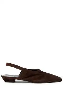Khaite | Cecilia suede slingback flats