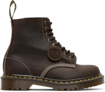 Brown 1460 'Made In England' Wax Commander Lace-Up Boots