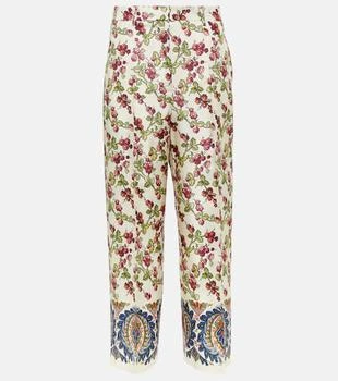 ETRO | Printed silk wide-leg culotte pants